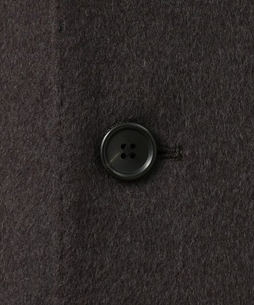 ◆【ウールカシミヤブレンド】 ビーバー スタンドカラー コート 