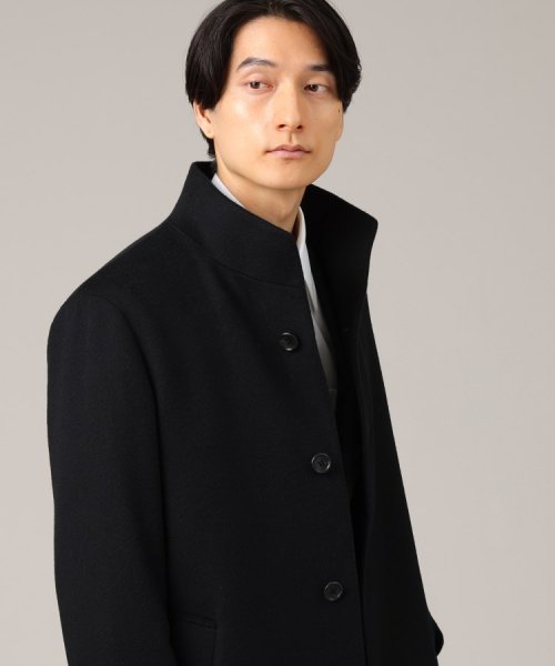 ◆【ウールカシミヤブレンド】 ビーバー スタンドカラー コート 