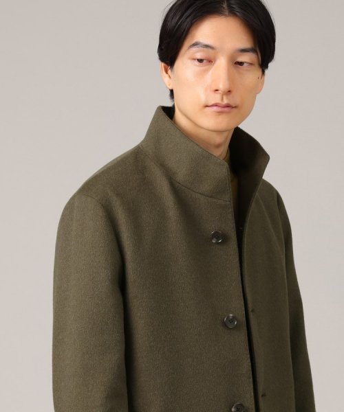 ◆【ウールカシミヤブレンド】 ビーバー スタンドカラー コート 