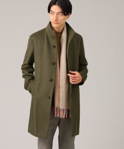 ◆【ウールカシミヤブレンド】 ビーバー スタンドカラー コート 