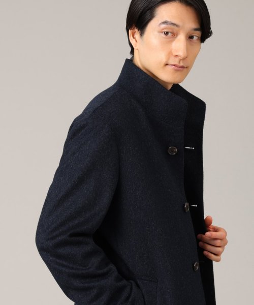 ◆【ウールカシミヤブレンド】 ビーバー スタンドカラー コート 