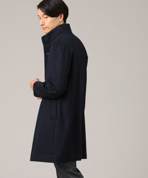 ◆【ウールカシミヤブレンド】 ビーバー スタンドカラー コート 