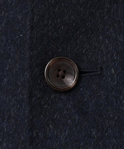 ◆【ウールカシミヤブレンド】 ビーバー スタンドカラー コート 