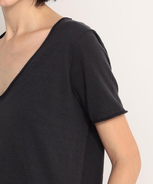 ストレッチリネン ソフトVネックプルオーバー WYLP3758 