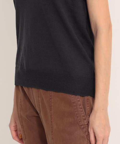 ストレッチリネン ソフトVネックプルオーバー WYLP3758 