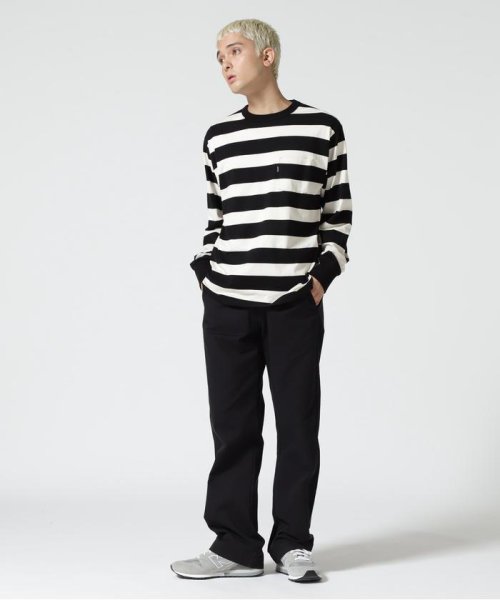 Schott(ショット)/WIDE BORDER POCKET T－SHIRT/ワイドボーダー ポケットTシャツ/img01