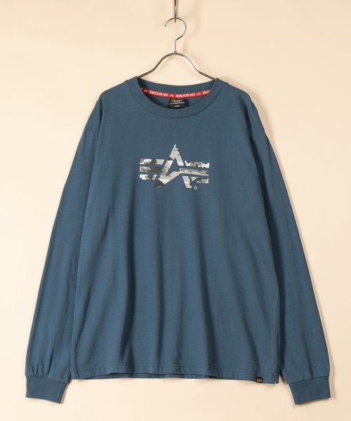 ALPHA INDUSTRIES(アルファインダストリーズ)/【ALPHA/アルファ】  カモフラージュ柄 A－MARK プリント 長袖Tシャツ/ロンT/アメカジ/ミリタリー/ブランドロゴ/定番/4色展開/img04