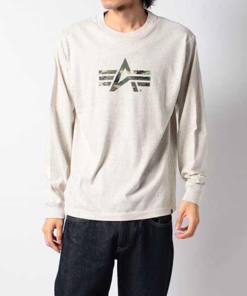 ALPHA INDUSTRIES(アルファインダストリーズ)/【ALPHA/アルファ】  カモフラージュ柄 A－MARK プリント 長袖Tシャツ/ロンT/アメカジ/ミリタリー/ブランドロゴ/定番/4色展開/img16