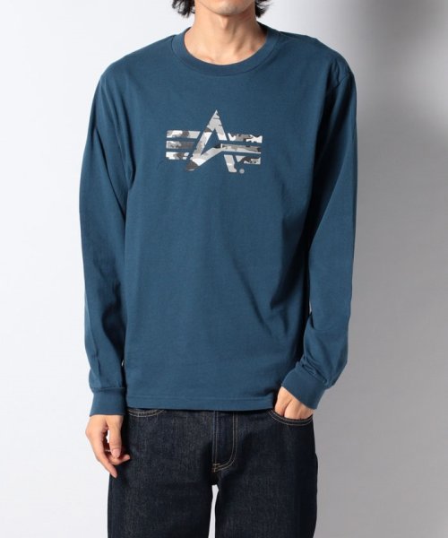 ALPHA INDUSTRIES(アルファインダストリーズ)/【ALPHA/アルファ】  カモフラージュ柄 A－MARK プリント 長袖Tシャツ/ロンT/アメカジ/ミリタリー/ブランドロゴ/定番/4色展開/img17