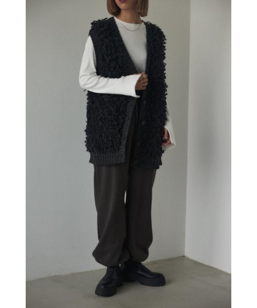 BLACK BY MOUSSY(ブラックバイマウジー)/loop knit vest/img09