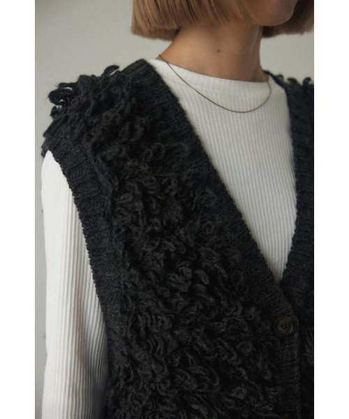 BLACK BY MOUSSY(ブラックバイマウジー)/loop knit vest/img13