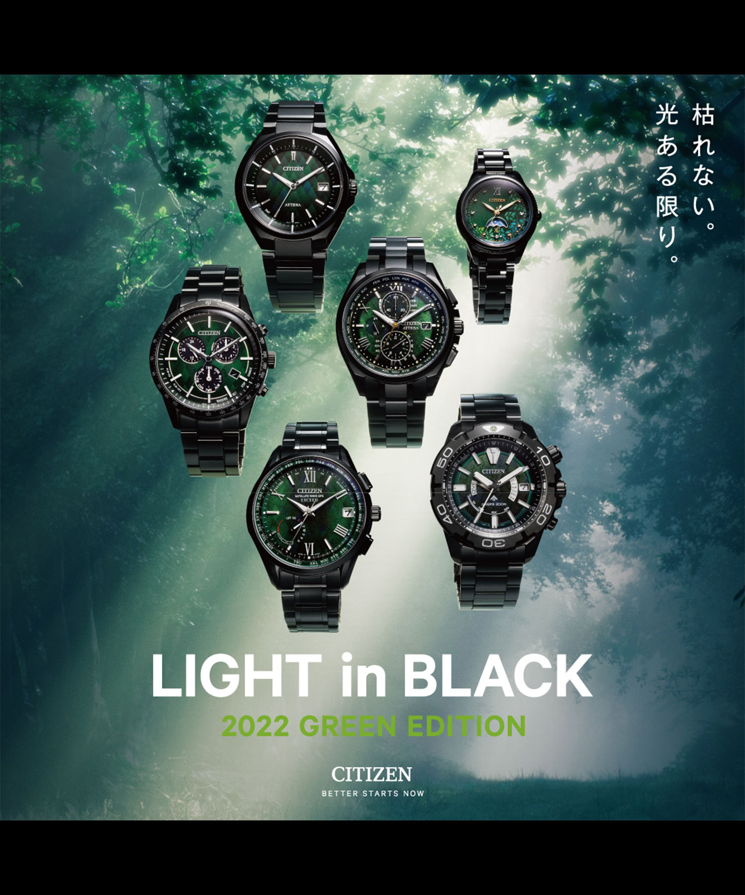 【限定モデル】クロスシー LIGHT in BLACK 2022 GREEN EDITION　世界限定1，500本