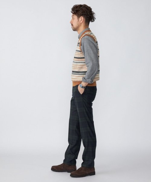 SHIPS: 10ゲージ カシミヤ フェアアイル Vネック ニットベスト 