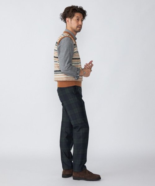 SHIPS: 10ゲージ カシミヤ フェアアイル Vネック ニットベスト 