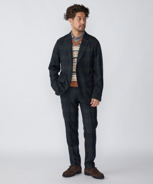 SHIPS: 10ゲージ カシミヤ フェアアイル Vネック ニットベスト 