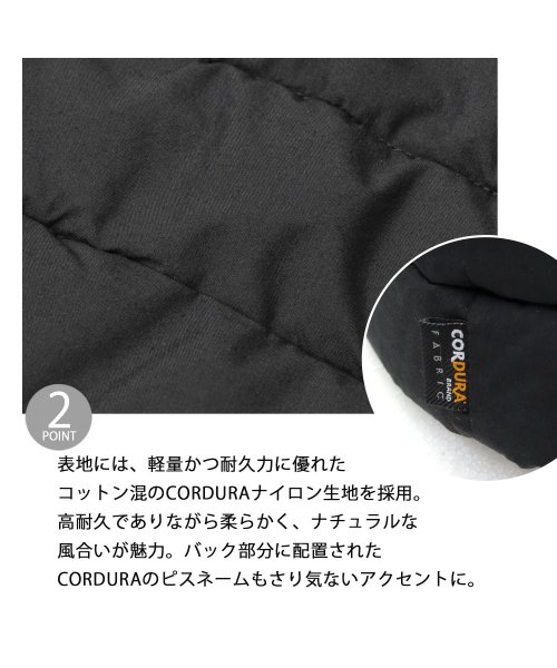 Besiquenti(ベーシックエンチ)/CORDURA コーデュラ コットンナイロン 中綿 ハイネックウォーマー 釦 ボタン 秋 冬 防寒 アウトドア 通勤 通学 レジャー 自転車/img03