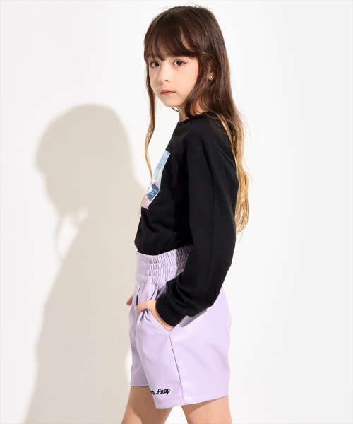 ANAP KIDS(アナップキッズ)/フェイクレザーレースアップショートパンツ/img07