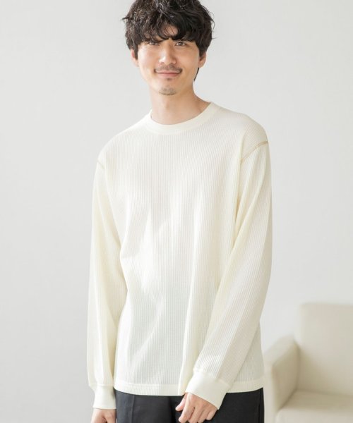 coen(coen)/TCワッフルクルーネックTシャツ/img04