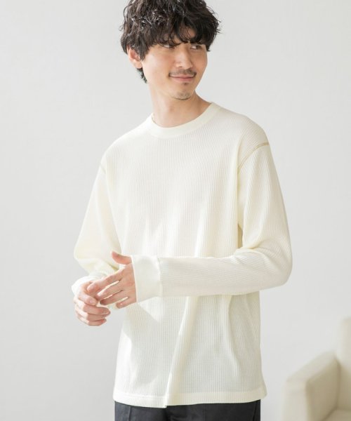 coen(coen)/TCワッフルクルーネックTシャツ/img07