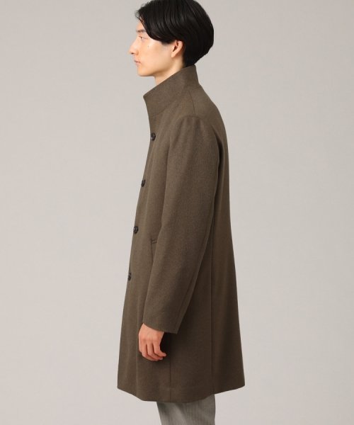 ◆【ウールカシミヤブレンド】 ビーバー スタンドカラー コート 