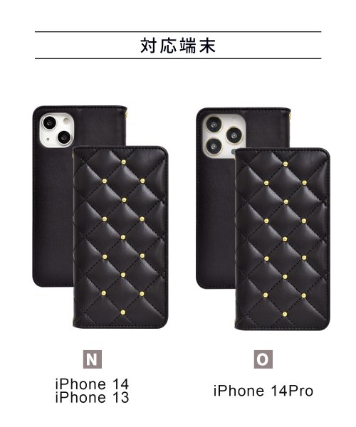 CECIL McBEE(セシルマクビー)/iphone14 14pro iphone13 セシルマクビー CECIL McBEE キルティング 手帳ケース スマホ アイフォン/img02