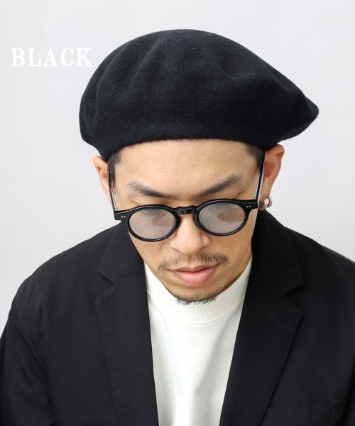 Besiquenti(ベーシックエンチ)/大判 ウール ベレー帽 バスクベレー 大きめ 帽子 メンズ カジュアル シンプル/img10