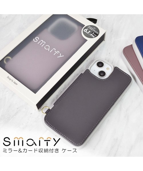 Smarfy(スマーフィー)/iphone14 14pro iphone13 Smarfy ミラー＆カード収納付き背面ケース スマホケース iPhone/img09