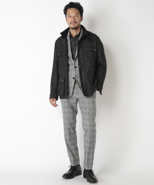 DISTINCTION MEN'S BIGI(ディスティンクションメンズビギ)/TRグレンチェックストレッチ起毛スラックス/img01