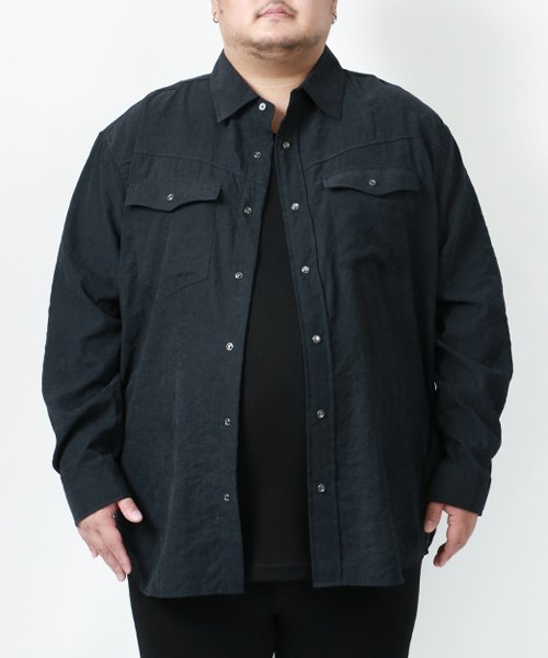 MARUKAWA(大きいサイズのマルカワ)/大きいサイズ[2L 3L 4L 5L] 長袖 シャツ ＆ 半袖 Tシャツ インナー セット アンサンブル メンズ カジュアル/img02