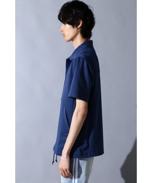 TORNADO MART(トルネードマート)/BLUE TORNADO∴メランジカノコ胸切替半袖コーチジャケット/img02