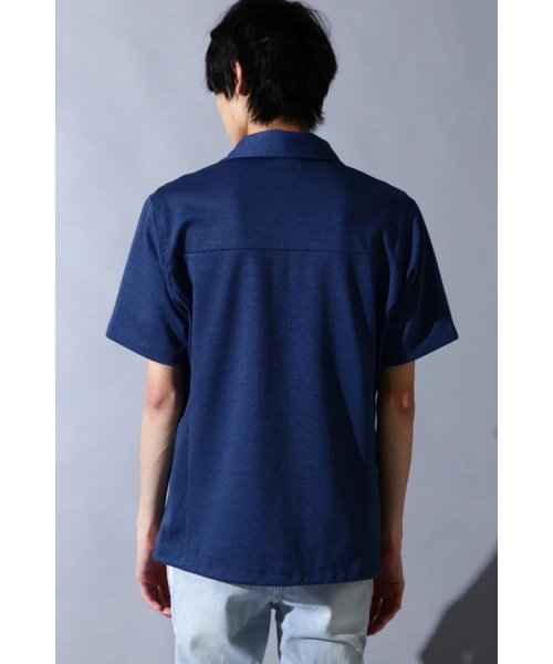 TORNADO MART(トルネードマート)/BLUE TORNADO∴メランジカノコ胸切替半袖コーチジャケット/img03