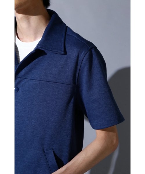 TORNADO MART(トルネードマート)/BLUE TORNADO∴メランジカノコ胸切替半袖コーチジャケット/img05