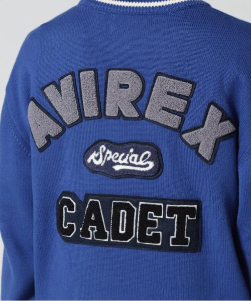 AVIREX(AVIREX)/LETTERED CHENILLE PATCH CREW NECK SWEATER / レタード シェニール パッチ クルーネック セーター/img08