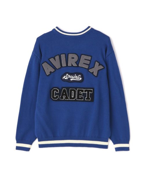 AVIREX(AVIREX)/LETTERED CHENILLE PATCH CREW NECK SWEATER / レタード シェニール パッチ クルーネック セーター/img10