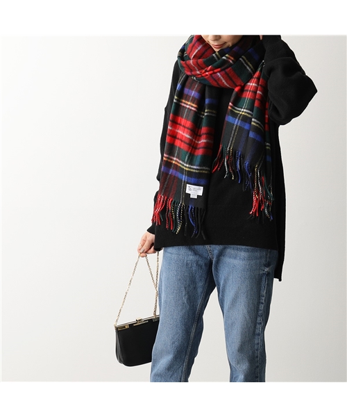 【JOHNSTONS(ジョンストンズ)】JOHNSTONS OF ELGIN ジョンストンズ WA56 カシミヤ 大判 ストール マフラー チェック柄 wa0