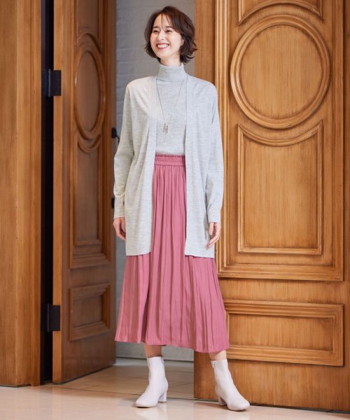 【洗える】CARIAGGI スーパーエクストラファインメリノ ニットカーディガン 