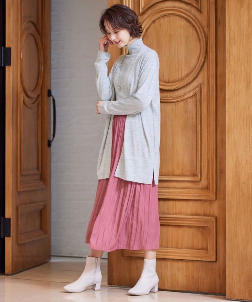 【洗える】CARIAGGI スーパーエクストラファインメリノ ニットカーディガン 