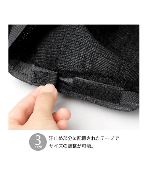 Besiquenti(ベーシックエンチ)/編み柄 アクリル サーモハンチング フラットバイザー ハンチング ハンチング帽 帽子 メンズ カジュアル シンプル/img04