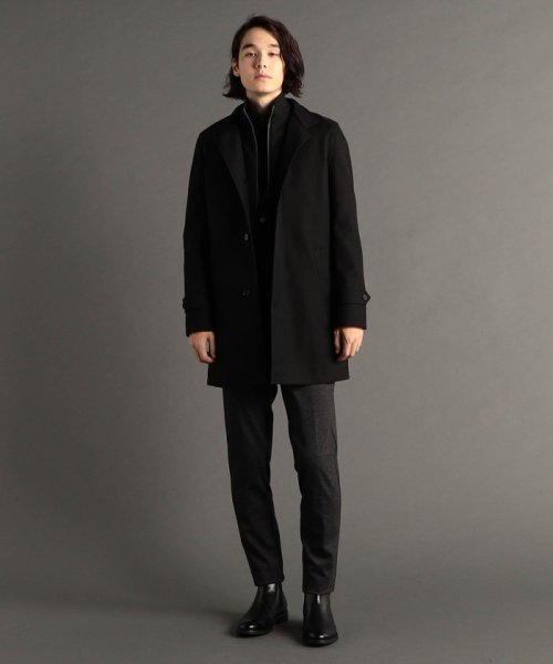 レイヤードライナー付スタンドカラーコート 