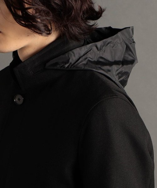 レイヤードライナー付スタンドカラーコート 