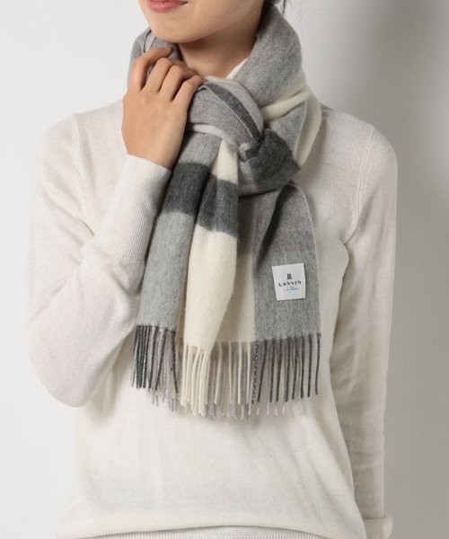 Lanvin En Bleu ランバン オン ブルー ウールカシミヤ チェックストール ランバン オン ブルー Lanvin En Bleu Magaseek
