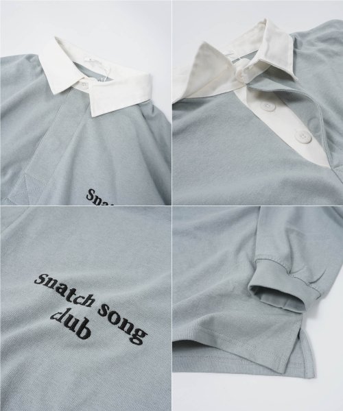 1111clothing(ワンフォークロージング)/ラガーシャツ メンズ ラガーシャツ 長袖 レディース ポロシャツ 綿100% / ヘビーウェイト ワンポイント刺繍 ビッグラガーシャツ オーバーサイズ トップス/img04