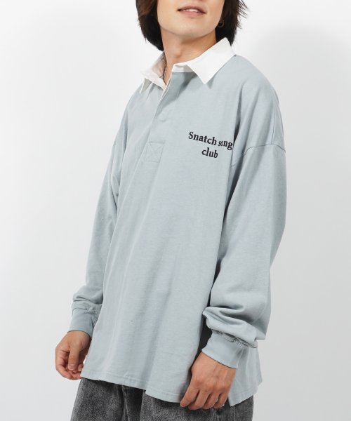 1111clothing(ワンフォークロージング)/ラガーシャツ メンズ ラガーシャツ 長袖 レディース ポロシャツ 綿100% / ヘビーウェイト ワンポイント刺繍 ビッグラガーシャツ オーバーサイズ トップス/img09