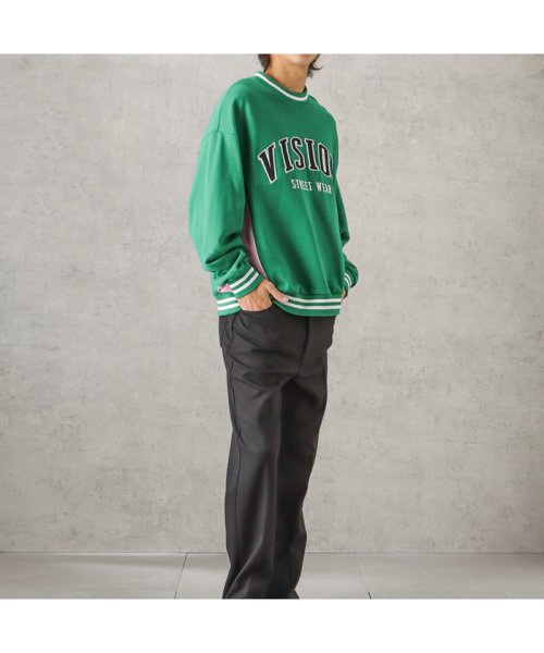 MAC HOUSE(men)(マックハウス（メンズ）)/VISION STREET WEAR ヴィジョンストリートウェア リブラインアーチロゴワッペントレーナー 2905010/img04