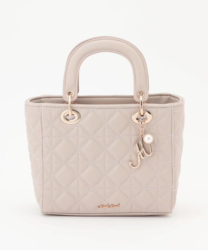 ★NEW★ミッシュマッシュコラボ大ぶりパールハンドルスパンコールバッグ☆ピンクG MISCH MASCH（ミッシュマッシュ）の「ティアードフリルバッグ