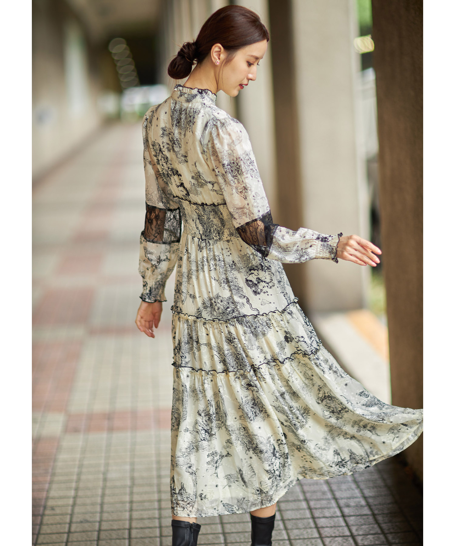 Sov. / フリルシフォンブラウス TOPS Night STORE | ダブル