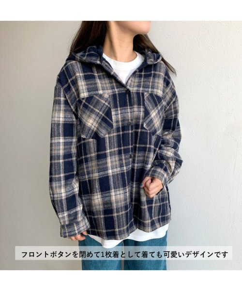 CRB(シーアールビー)/フードチェックシャツ/img03