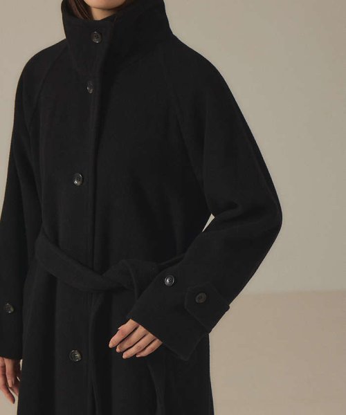 スタンドカラーコート 