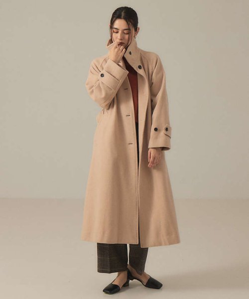スタンドカラーコート 