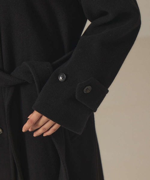 スタンドカラーコート 